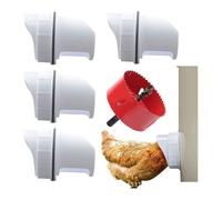 Mangeoire Automatique pour Poules, 4 Ports DIY Anti-Gaspillage