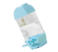 Mangeoire automatique semi-fermée transparente anti-éclaboussures pour perroquets de petite et moyenne taille