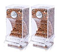 Mangeoire automatique transparente anti-déversement pour oiseaux, sans gâchis, mangeoire automatique en acrylique transparent pour perroquet, nourriture pour oiseaux de petite et moyenne taille