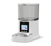 Mangeoire automatique Wifi HD pour animaux de compagnie avec caméra et vision nocturne, audio bidirectionnel, application et télécommande, 6L, double alimentation, facile à nettoyer, écran LCD, pour