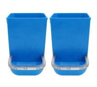 Mangeoire Bleu en Grosse Volailles Capacité 2 Pièces pour Plastique | Usage pour Cailles et Poules, Format Pratique à Maison Élevage, Dosage Simple du Fourrage Couleur Aléatoire