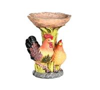 Mangeoire Bol Extérieure pour Oiseaux - Résine Multifonction,Support de Nourriture sur Pied,Adapté Jardin Cour Terrasse Pelouse Balcon Aras Perroquet Moineau Perruche Perruche Ondulée