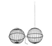 Mangeoire Boule Suspendue en Acier Inoxydable 2 Pièces