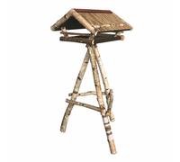 Mangeoire Bouleau Avec Support 52x55x25 CM Nichoir Nourrir Jardin Bois Neuf