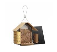 Mangeoire Connectée pour Oiseaux avec Caméra IA et Module Solaire IP66 Birdfy Bronze