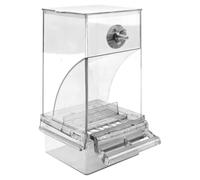 Mangeoire de Cage Acrylique Grande capacité avec tiroir à déchets | Mangeoire automatique de cage et récipient alimentaire Pour inséparables, perroquets, calopsittes, jardin,