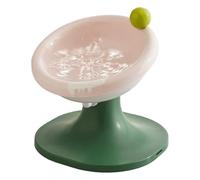 Mangeoire de chat réglable : support de bol surélevé pour animaux de compagnie, support surélevé ergonomique | Assiette de nourriture à courbe profonde pour petits chats, idéale pour la vie intérieure