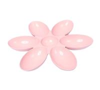 Mangeoire de Fleur pour Chiot, Bol Pétale Six Sections Plastique | Rose, Surface Lisse, Base Stable et Coins Arrondis, Portions Faciles, Eau ou Croquettes, Maison et Voyage
