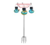 Mangeoire de jardin pour colibris - Alimentation par panneau solaire - Montage sur piquet - Boîtier stabilisé au soleil - Pour la maison et le jardin