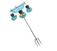 Mangeoire de jardin pour colibris - Alimentation par panneau solaire - Montage sur piquet - Boîtier stabilisé au soleil - Pour la maison et le jardin