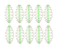 Mangeoire de Méthode en Ligne à Bobine à Ressort, Matériel de Pêche pour Attraper des Poissons, Lanceur D'appât en Métal en Ligne, 10 Pièces (Grand)