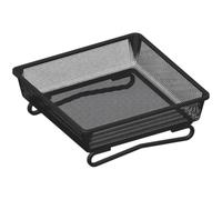 Mangeoire de Sol pour Oiseaux, Plateau carré en Maille 6,9 x 6,9 x 2,4 in, Support Anti-basculement en métal, résiste à la Rouille, pour Jardin, terrasse, Patio, Attire geai Bleu et Cardinal