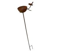 Mangeoire décorative en fer pour oiseaux avec piquet. Convient pour les pelouses, les terrasses et les amoureux de la nature en plein air, station d'alimentation pour oiseaux, patios, cours