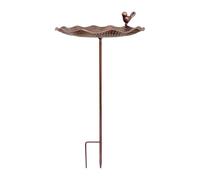 Mangeoire décorative en métal résistant au gel avec détails vintage en fer résistant à l'hiver pour une utilisation en extérieur Bassin debout Design ouvert Attire la faune sauvage
