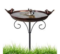 Mangeoire décorative pour eau et graines, structure de support durable anti-basculement, extérieur avec finition classique antique. Alimentation :