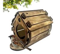 Mangeoire décorative pour le jardin - Protection quatre saisons - Mangeoire à oiseaux suspendue en bois | Maison Chickade pour grives, extérieur, arrière-cour, jardin, cour, terrasse, observation des