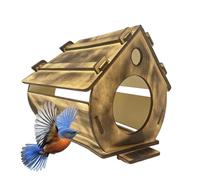 Mangeoire décorative pour le jardin - Protection quatre saisons - Mangeoire à oiseaux suspendue en bois | Maison Chickade pour grives, extérieur, arrière-cour, jardin, cour, terrasse, observation des