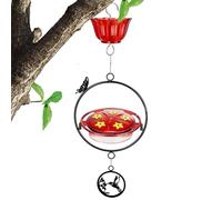 Mangeoire d'extérieur en métal pour colibri - Plateau rond vintage pour oiseaux - Support antirouille robuste pour extérieur, jardin, terrasse, fenêtre, clôture, balcon, pelouse, arrière-cour