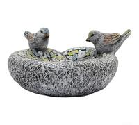 Mangeoire d'extérieur en résine synthétique rustique pour jardin, terrasse et espaces extérieurs, 26,5 x 22 x 11,5 cm