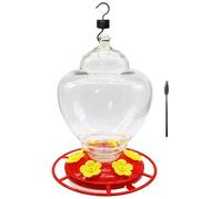 Mangeoire d'extérieur pour oiseaux, abreuvoir à colibri, station d'alimentation esthétique avec 6 ports pour enrichir les patios et les jardins, 21 x 16 x 16 cm, 187 g, construction en polypropylène