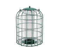 Mangeoire d'extérieur pour oiseaux - Mangeoire en métal résistant aux écureuils avec fenêtre | Conteneur d'observation des oiseaux sauvages de grande capacité pour pinsons, passereaux, grives