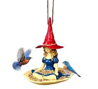 Mangeoire d'extérieur pour oiseaux - Plateau de nourriture magique - Mangeoire pour oiseaux - Statues de jardin - Pour colibris, fins, jardin, terrasse, balcon, paysage, chemin, parc
