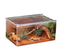 Mangeoire double gamelle d'escalade pour animal domestique - Enclos transparent pour reptiles, acrylique multi-faces et pores d'aération multiples | Terrarium serpent pour gecko, serpent, grenouille
