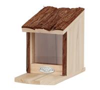 Best For Birds - Mangeoire pour écureuil avec toît en écorce