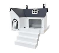 Mangeoire Écureuil Mangeoire Table Cottage Maison Fer Grande Capacité Installation Facile Adaptée au Jardin Décoration Extérieure Observation des