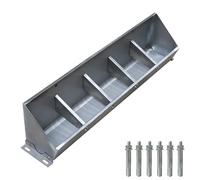 Mangeoire en acier inoxydable double face grande capacité pour une alimentation efficace en extérieur des chèvres, moutons, chevaux, bovins et alpagas