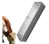 Mangeoire en acier inoxydable durable pour animaux de grande capacité - Idéal pour les cochons, alpagas, veaux et chevaux