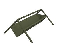 Mangeoire en acier pour bétail - vidaXL - Vert Olive - 111x76x38 cm - Capacité 10 kg - Résistant aux intempéries