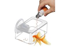 Mangeoire en acrylique pour poissons, distributeur de nourriture en acrylique pour aquarium, outil d'alimentation de couleur transparente pour grand et petit aquarium