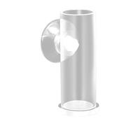 Mangeoire en acrylique pour poissons, distributeur de réservoir cylindrique, 7 x 4 cm, tube d'alimentation lisse, design authentique facile à utiliser, empêche la suralimentation pour grands et petits