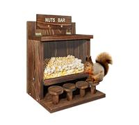Mangeoire en bois fabriquée à la main à suspendre pour les cours et les zones naturelles Support robuste pour animaux domestiques 500 g Distributeur de nourriture traditionnelle pour animaux sauvages