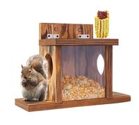 Mangeoire en bois pour écureuils - 35,2 x 12,8 x 24 cm - Mangeoire en bois pour écureuils - Mangeoire en bois pour écureuils - Mangeoire en bois pour écureuils - Mangeoire en bois pour l'extérieur du