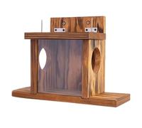 Mangeoire en bois pour écureuils - Mangeoire pour écureuils | Boîte pour écureuils | Mangeoire pour écureuils | Mangeoire pour tamias, décoration de jardin pour l'extérieur et le jardin