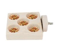 Mangeoire en bois pour oiseaux | Jouet de recherche d'oiseaux | Jouet pour perroquet | Jouet puzzle pour perroquet | Jouets pour perchoirs d'oiseaux dans une cage pour calopsitte africaine gris