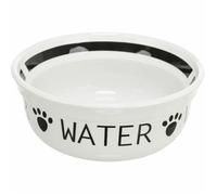 Mangeoire en céramique - TRIXIE - 0,6 l - ø 15 cm - Blanc/Noir - Pour chiens et chats - Taille unique