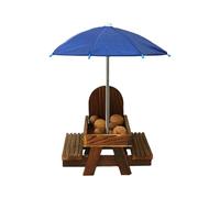 Mangeoire en forme de banc de pique-nique pour écureuils | porte-épis en bois, planche de pique-nique avec porte-épi - table en bois drôle avec noix et maïs pour cour et jardin