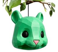 Mangeoire en forme d'écureuil imprimée en 3D, coque en forme de visage | Boîte réutilisable pour tamias - Clôture d'arbre, patio, cour, observation de la faune