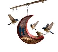 Mangeoire en métal | Décoration de jardin robuste - Plateau d'alimentation avec crochet, pour maison jardin, chemin de cour, patio, balcon, clôture de plancher d'arbre