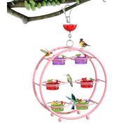 Mangeoire en métal pour colibri, mangeoire d'extérieur en métal pour colibri, pour bourdonnement à l'épreuve des abeilles, station d'alimentation exquise pour colibri et pratique pour le jardin