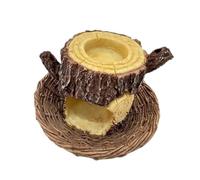Mangeoire en résine pour oiseaux en forme de souche d'arbre pour observer facilement les oiseaux en plein air, alimentation étanche