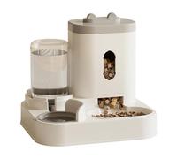 Mangeoire entièrement automatique pour chat - Distributeur intégré de nourriture et d'eau - Distributeur d'eau de 1 l et seau de stockage de nourriture de 2,3 l - Fournitures pour animaux domestiques