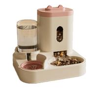 Mangeoire entièrement automatique pour chat - Distributeur intégré de nourriture et d'eau - Distributeur d'eau de 1 l et seau de stockage de nourriture de 2,3 l - Fournitures pour animaux domestiques
