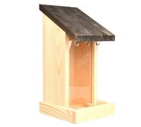 Mangeoire - Esschert Design - Silo murale - Bois de pin - Noir - Extérieur