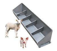 Mangeoire et abreuvoir pour animaux en acier inoxydable, design 2 en 1 pour l'alimentation du bétail dans les pâturages, les enclos à moutons et les fermes