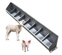 Mangeoire et abreuvoir pour animaux en acier inoxydable, design 2 en 1 pour l'alimentation du bétail dans les pâturages, les enclos à moutons et les fermes