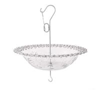 Mangeoire et bain durables pour attirer une variété d'oiseaux sauvages pour votre terrasse (gris)